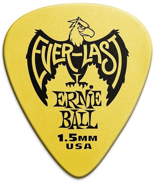 Ernie Ball Everlast Guitar Picks (12-Pack), Yellow, Main