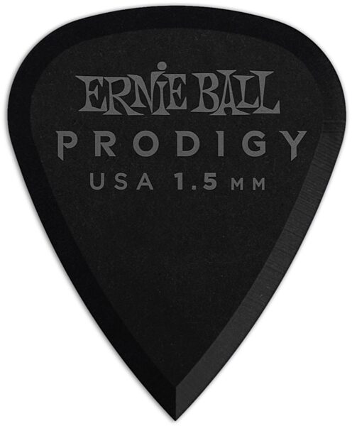 Ernie Ball Prodigy Standard Guitar Picks (6-Pack), Black, 1.5mm, View