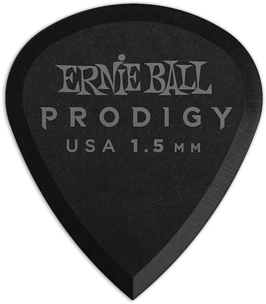 Ernie Ball Prodigy Mini Guitar Picks (6-Pack), Black, 1.5mm, Main