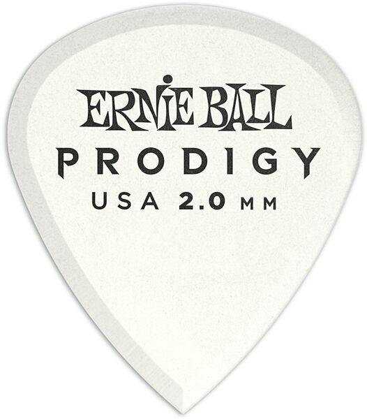 Ernie Ball Prodigy Mini Guitar Picks (6-Pack), White, 2.0mm, Main