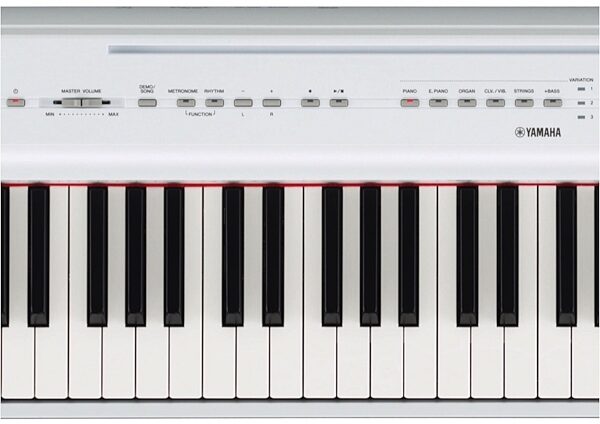 Yamaha P-125 Digital Stage Piano, 88-Key, Top