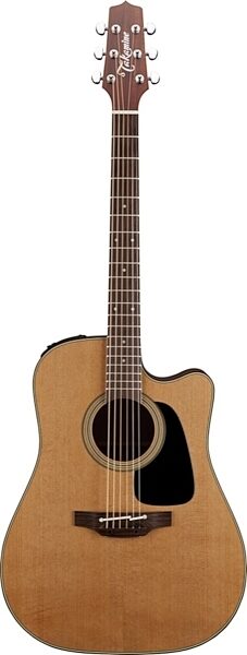 Takamine P1DC Dreadnought Acoustic-Electric Guitar (with Case), Front