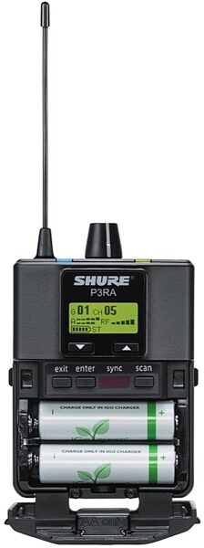 Shure P3RA PSM300 Pro Wireless In-Ear Monitor Receiver, Band J13 (566.175 - 589.850 MHz) , Blemished, Front