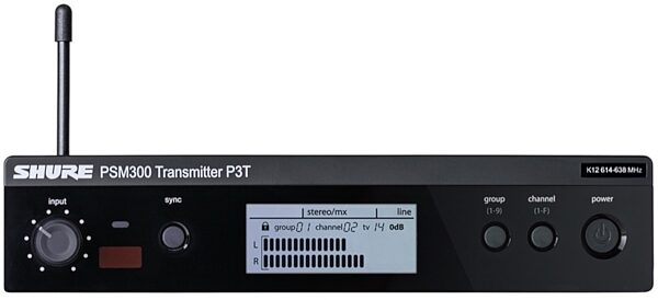 Shure P3T PSM300 Wireless Transmitter, Band G20, Main