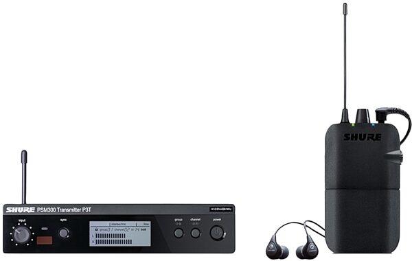 Shure PSM300 Wireless In-Ear Monitor System with SE112 Earphones, Band G20 (488.150 - 511.850 MHz) , Main