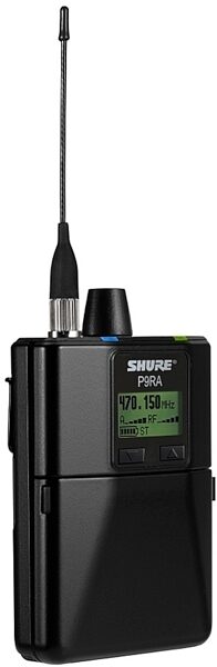Shure P9RA PSM900 Rechargeable Wireless In-Ear Monitor Bodypack Receiver, Angle