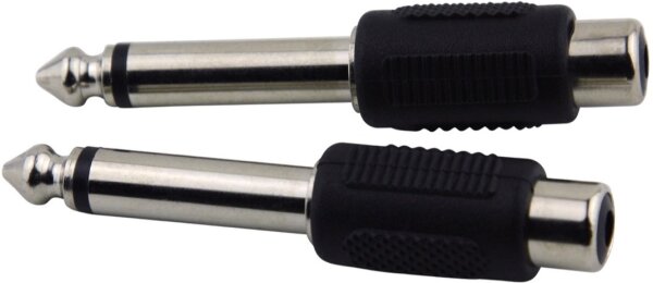 Pig Hog RCA (Female) to 1/4" (Male) Mono Adapter, (2-Pack), New, Main