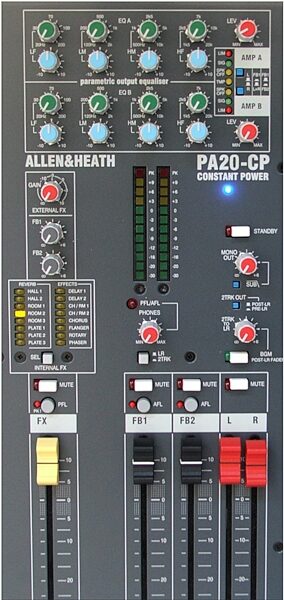 Allen and Heath PA20CP 20-Channel Powered Mixer (1000 Watts)