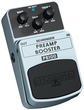 Behringer PB100 Preamplifier and Volume Booster Pedal, Left
