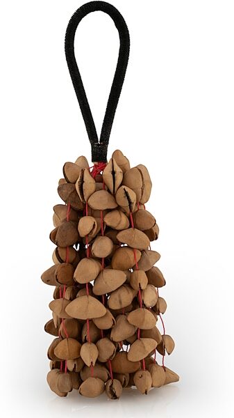 Pearl Kenari Nut Shaker with Rope Handle, Action Position Back