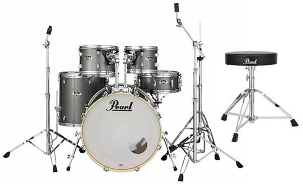 Pearl EX725SPC Export Drum Kit, 5-Piece, Grindstone Sparkle, with D50 Lightweight Drum Throne, view