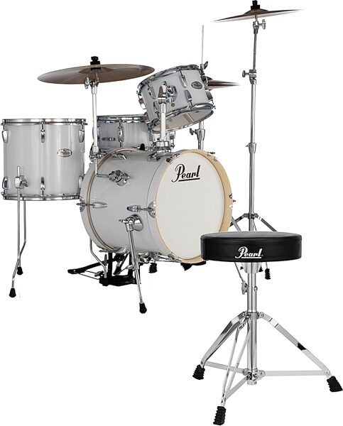 Pearl Midtown Portable Drums, 4-Piece, White, with D50, pack