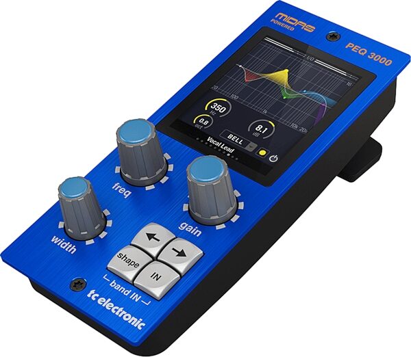 TC Electronic PEQ 3000-DT Parametric EQ Desktop Controller and Plug-in Software, Angle