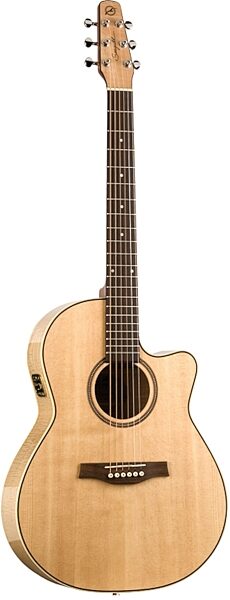 Seagull Performer CW Folk Flame Maple Q1 Acoustic-Electric Guitar (with Gig Bag), Main