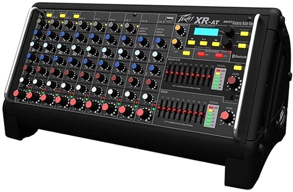 Peavey XR-AT Powered Mixer (1000 Watts), 9-Channel, Angle