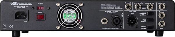 Ampeg Portaflex PF-800 Bass Amplifier Head (800 Watts), Action Position Back