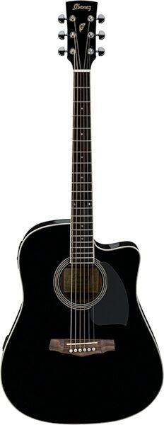 Ibanez PF15ECE Dreadnought Acoustic-Electric Guitar, Black