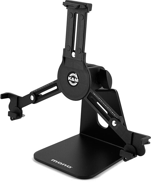 Mono Device Stand with K&M Tablet Holder, Angled Front