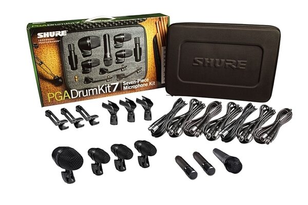 Shure PGADRUMKIT7 7-Piece Drum Microphone Kit (with Case), New, Package