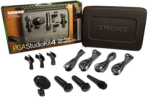 Shure PGA StudioKit4 4-Piece Studio Drum Microphone Pack, New, Main