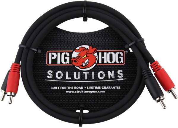 Pig Hog Solutions Dual RCA Cable, 3 foot, Main