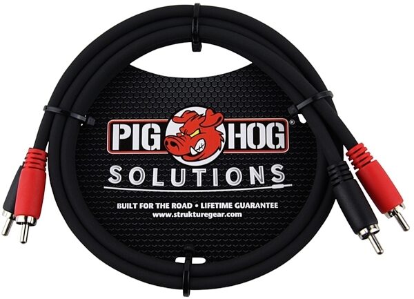 Pig Hog Solutions Dual RCA Cable, 3 foot, Main