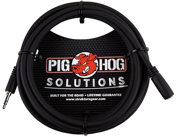 Pig Hog 1/8" TRS Headphone Extension Cable, 10 foot, Main