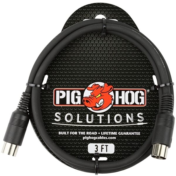 Pig Hog MIDI Cable, 3 foot, main