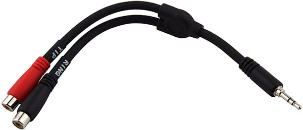 Pig Hog Stereo 1/8" to Dual RCA Y-Cable, 6 inch, Main