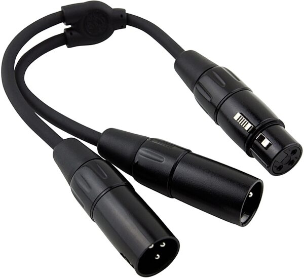 Pig Hog Solutions XLR Female to Dual XLR Male Y-Cable, 6 inch, Main