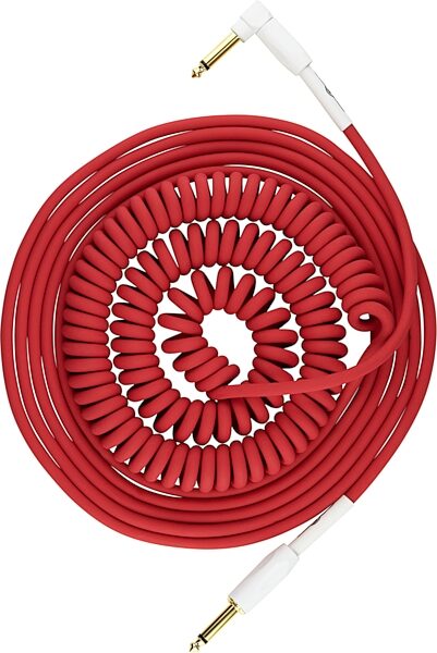 Pig Hog Half Coil Instrument Cable, Candy Apple, 30 foot, Action Position Back