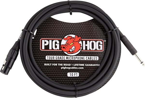 Pig Hog Hi-Z Microphone Cable, 10 foot, Action Position Back