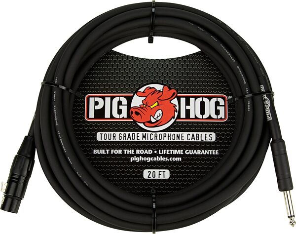 Pig Hog Hi-Z Microphone Cable, 20 foot, Action Position Back