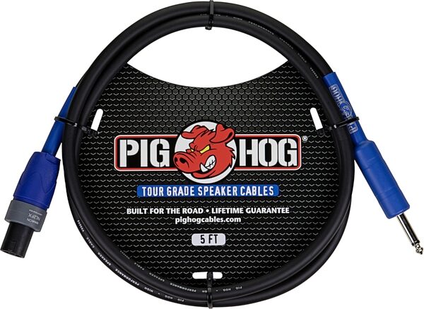 Pig Hog Speakon to 1/4" 14-Gauge Speaker Cable, 5 foot, Action Position Front