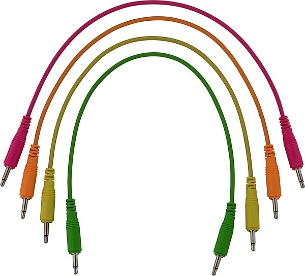 Pig Hog Synth Patch Cable, 10 inch, 4-Pack, Action Position Back