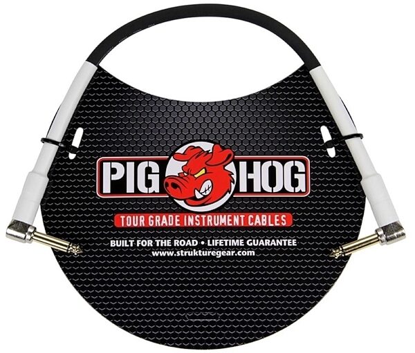 Pig Hog Instrument Pedal Cable, with Right Angle to Right Angle Ends, 1 foot, Main