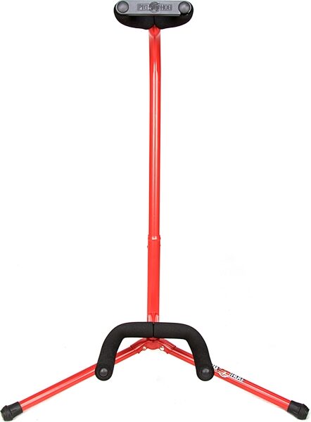 Pig Hog PHGS Fat Foam Guitar Stand, Red, Action Position Back