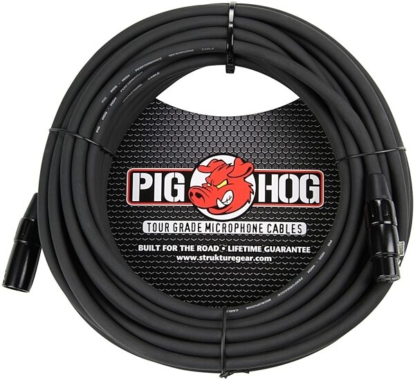 Pig Hog XLR Microphone Cable, 100 foot, Action Position Back