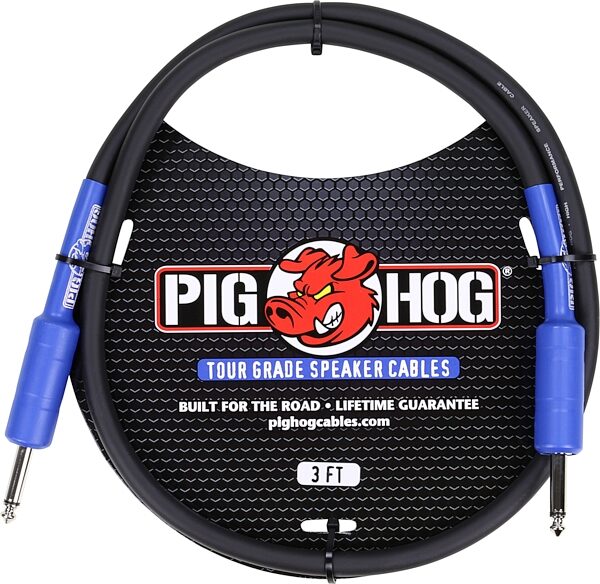 Pig Hog 1/4" Speaker Cable, 3 foot, Main