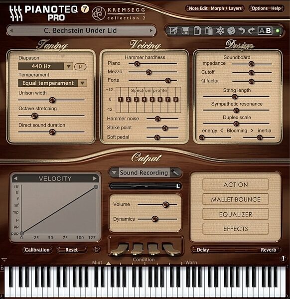 Modartt Kremsegg Historical Piano Collection 2 Instrument Pack for Pianoteq Software, Digital Download, Screenshot Front