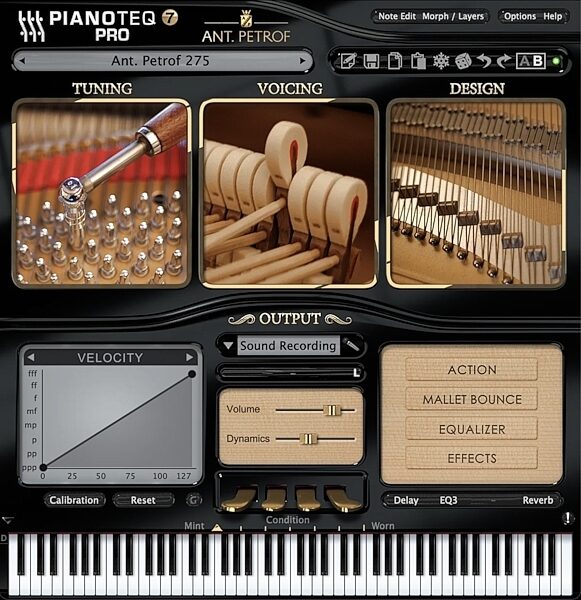 Modartt Petrof Grand Piano Collection Instrument Pack for Pianoteq Software, Digital Download, Screenshot Front
