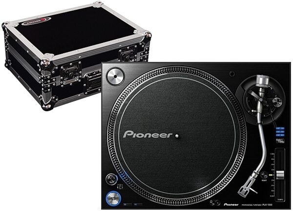 Pioneer DJ PLX-1000 Direct-Drive Turntable, With Odyssey FZ1200 Case, pioneer