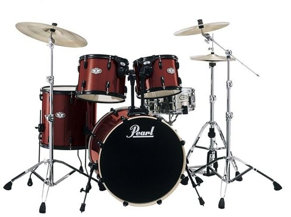 Pearl VX825PB Vision VX Birch Standard Drum Shell Kit, 5-Piece, Wine Red