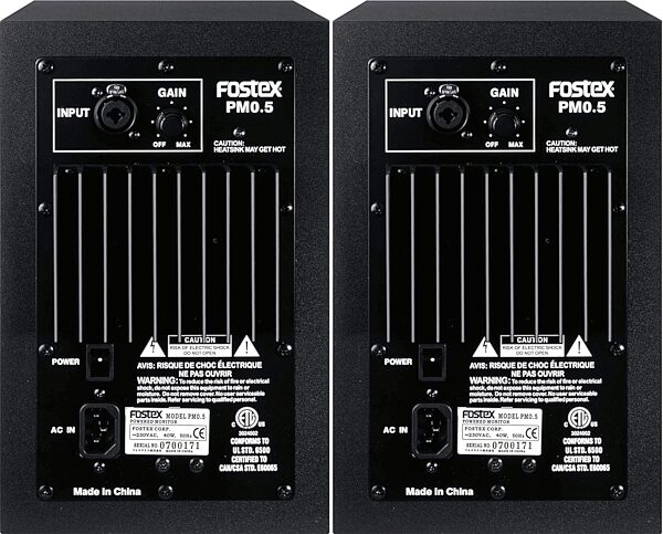 Fostex PM05 Powered Monitor, Rear