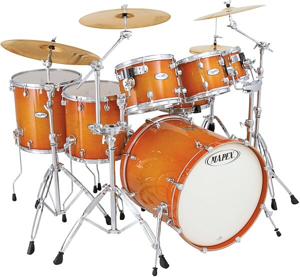Mapex PM728SU Pro M Limited 7-Piece Drum Shell Kit, Honey Maple Burst