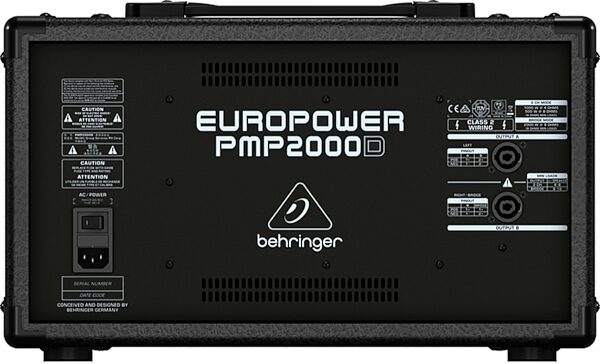 Behringer PMP2000D Powered Mixer (2000 Watts), Rear