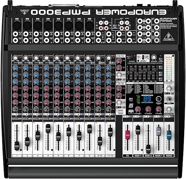 Behringer PMP3000 16-Channel Powered Mixer (1200 Watts), Main