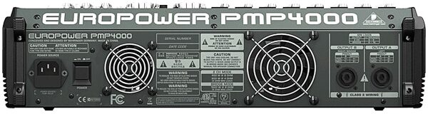Behringer PMP4000 Europower 16-Channel Powered Mixer (1600 Watts), Rear