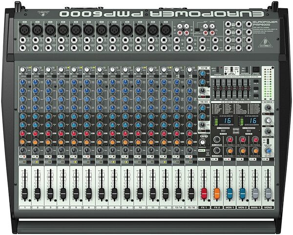Behringer PMP6000 20-Channel Powered Mixer (1600 Watts), Main