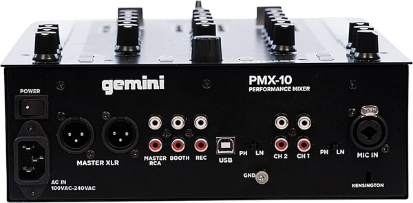 Gemini PMX-10 Digital DJ Performance Mixer, Action Position Back